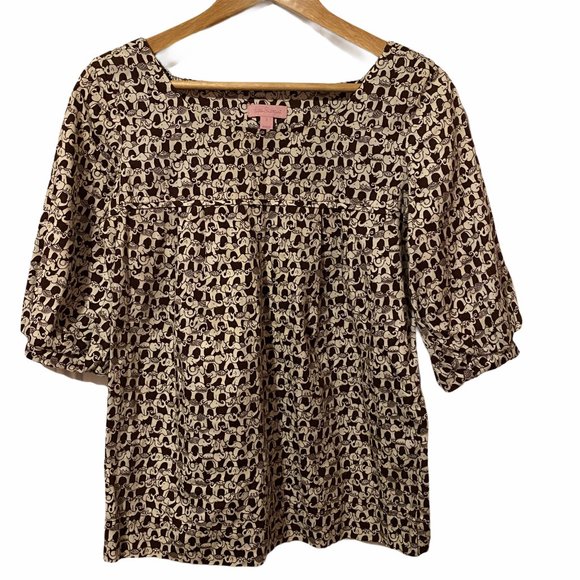 Lilly Pulitzer Tops - Lilly Pulitzer Elephant Print Top Sz 10